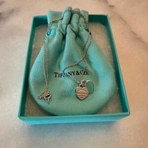 Tiffany & Co. Silver Double Heart Necklace